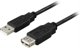 USB 2.0 kabel Deltaco Typ A han - Typ A hun 3m sort