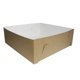 Kakeeske bunn 32x32x12cm brun/hvit
