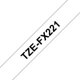 Merketape Brother P-Touch TZeFX221 9mm svart på hvit