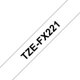 Merketape Brother P-Touch TZeFX221 9mm svart på hvit