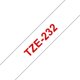 Merketape Brother P-Touch TZe232 12mm rød på hvit