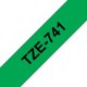 Merketape Brother P-Touch TZe741 18mm svart på grønn
