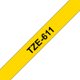 Merketape Brother P-Touch TZe611 6mm svart på gul