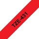 Merketape Brother P-Touch TZe431 12mm svart på rød