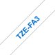 Tekstiltape Brother P-Touch TZeFA3 12mm blå på hvit