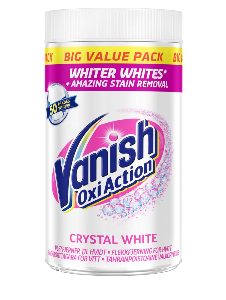 Vaskemiddel Vanish Pulver Oxi Action white 1,5kg - Wulff Supplies