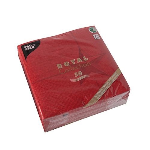 Serviett 40x40cm ROYAL Collection trykk rød Rising Star - Wulff Supplies
