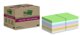Post-It® Super Sticky 100 % Recycled Notes 76x76mm blandede farger