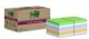 Post-It® Super Sticky 100 % Recycled Notes 47,6x47,6mm blandede farger