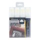 Securit® Vannfast Krittmarkørsett 7-15mm spets 4 hvit