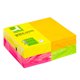 Notatblokk selvklebende 75x125mm neon