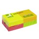 Notatblokk selvklebende 75x75mm neon