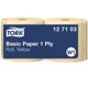 Papir Tork Basic stor rull 1-lag gul 2/pk